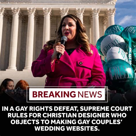 In a gay rights defeat, Supreme Court rules for Christian designer who objects to making gay couples’ wedding websites